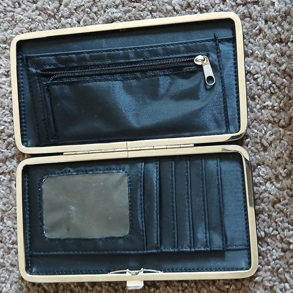 Purple multi animal print metallic wallet - Picture 7 of 17